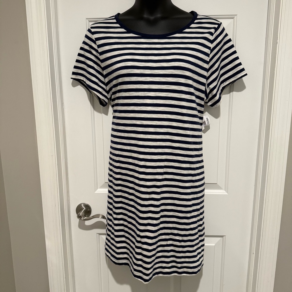 Striped Navy and White Tshirt Dress